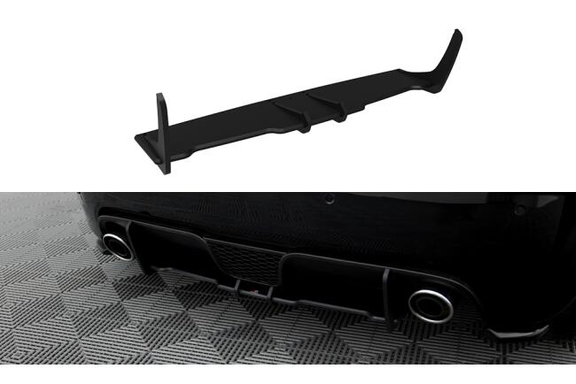 Maxton Design Street Pro Heckdiffusor für Abarth 500 Mk1 Schwarz-Rot
