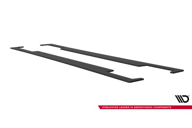 Maxton Design Street Pro Seitenschweller (Paar) für Subaru Impreza WRX STI Mk3 Facelift Schwarz matt