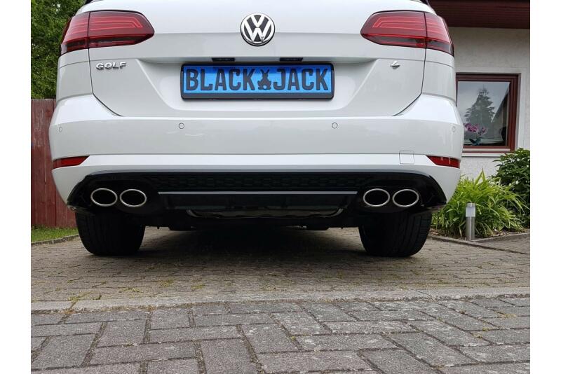 Sportauspuff Endschalldämpfer für VW Golf 7 Variant Facelift 2017-2020 Endrohre 220x80mm