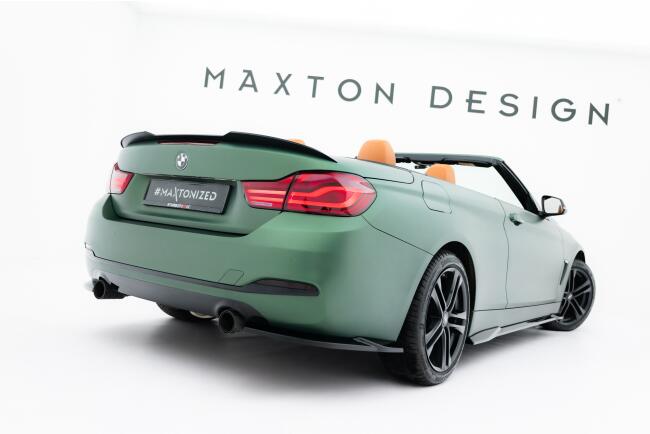 Maxton Design Heckspoiler Lippe für BMW 4er F33 Cabrio Hochglanz schwarz