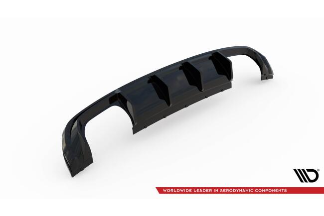 Edelstahl Sportauspuff und Heckdiffusor für Audi A3 S-Line Sportback 8V 2013-2017 Endrohre 80mm