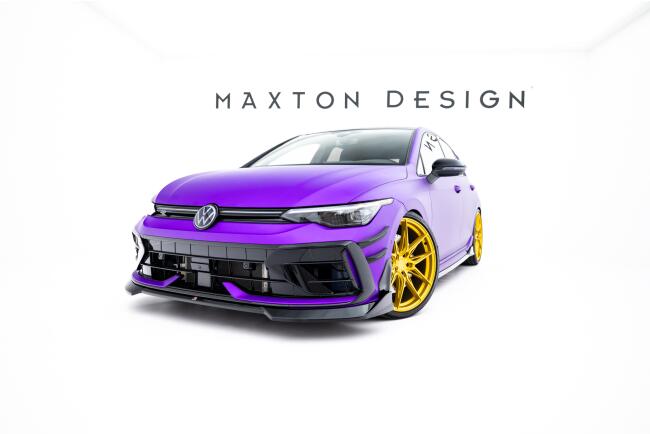 Maxton Design Frontlippe V.4 für VW Golf 8 R Facelift Hochglanz schwarz