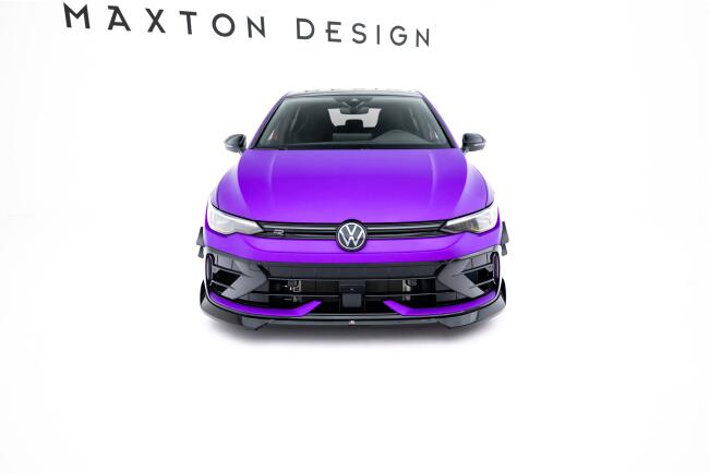 Maxton Design Frontlippe V.4 für VW Golf 8 R Facelift Hochglanz schwarz