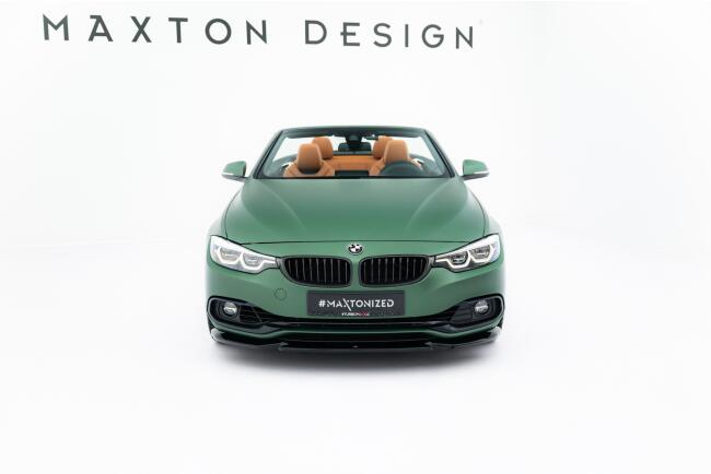 Maxton Design Frontlippe für BMW 4er Cabrio / Coupe F33 / F32 Hochglanz schwarz