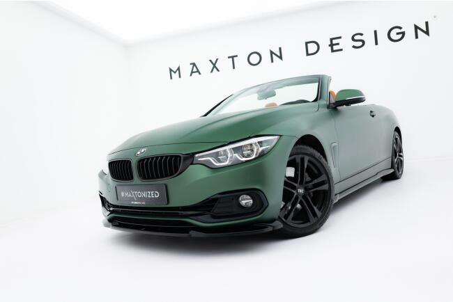 Maxton Design Frontlippe für BMW 4er Cabrio / Coupe F33 / F32 Hochglanz schwarz