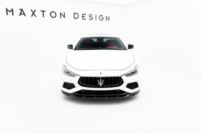 Maxton Design Frontlippe für Maserati Ghibli Modena Mk3 Facelift Hochglanz schwarz