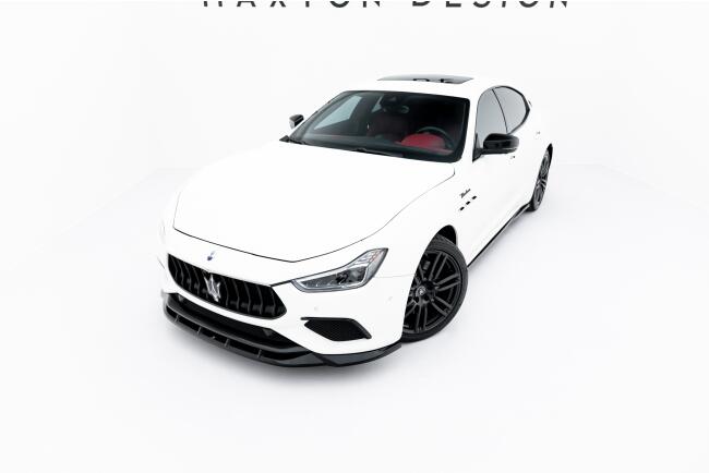 Maxton Design Frontlippe für Maserati Ghibli Modena Mk3 Facelift Hochglanz schwarz