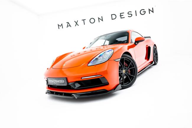 Maxton Design Frontlippe V.3 für Porsche 718 Cayman GTS 982c Hochglanz schwarz