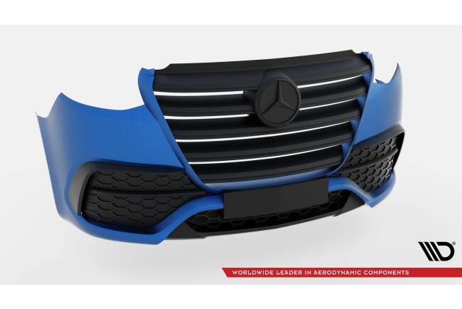 Maxton Design Frontlippe mit Flaps für Mercedes Sprinter Mk3 Hochglanz schwarz