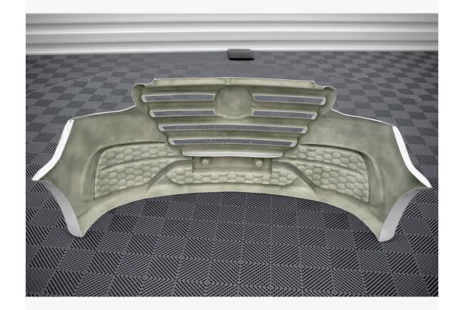 Maxton Design Frontlippe mit Flaps für Mercedes Sprinter Mk3 Hochglanz schwarz