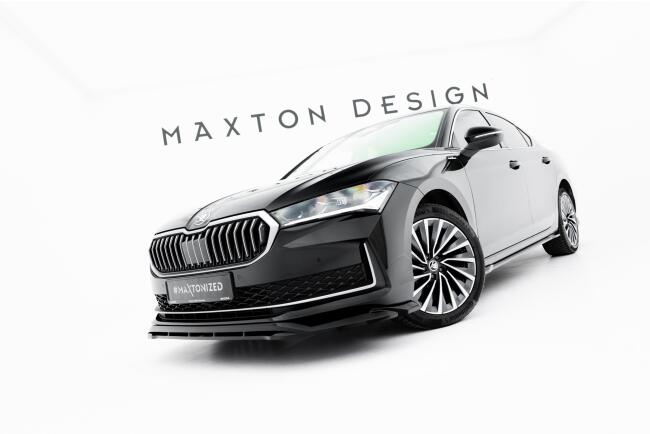 Maxton Design Frontlippe V.1 für Skoda Superb Mk4 Hochglanz schwarz