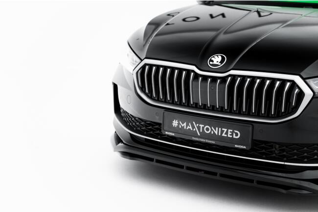Maxton Design Frontlippe V.1 für Skoda Superb Mk4 Hochglanz schwarz
