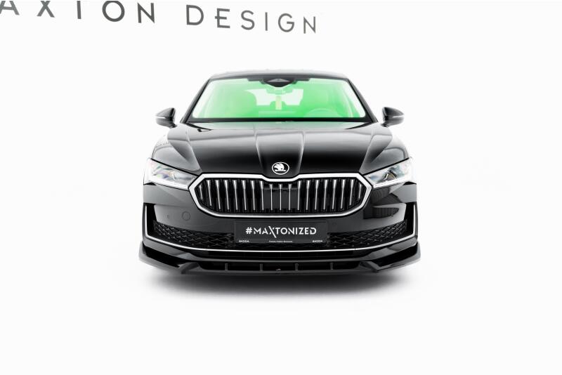 Maxton Design Frontlippe V.2 für Skoda Superb Mk4 Hochglanz schwarz