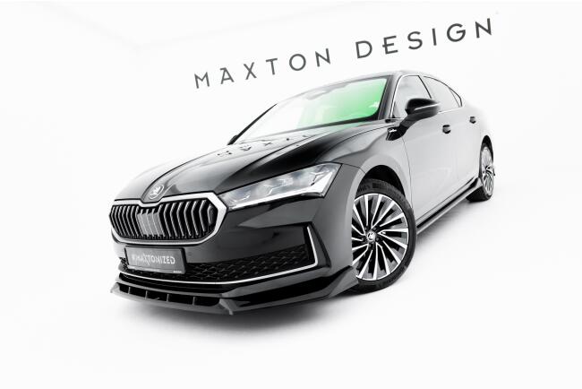 Maxton Design Frontlippe V.2 für Skoda Superb Mk4 Hochglanz schwarz