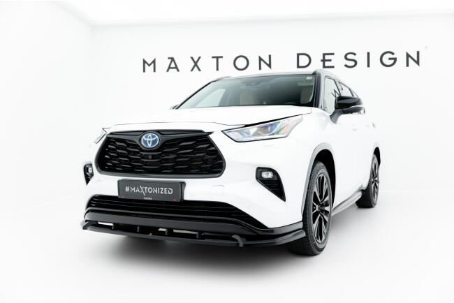 Maxton Design Frontlippe V.2 für Toyota Highlander Mk4 Hochglanz schwarz