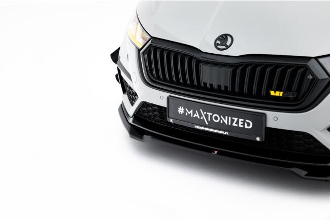 Maxton Design Frontlippe V.4 für Skoda Octavia RS Mk4 Hochglanz schwarz
