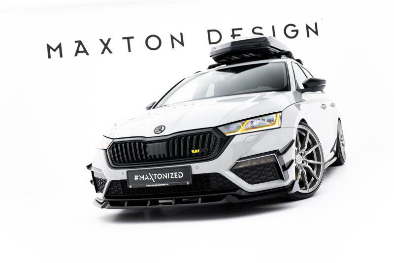 Maxton Design Frontlippe V.5 für Skoda Octavia RS Mk4 Hochglanz schwarz