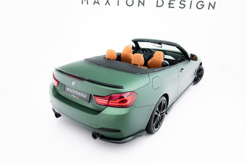 Maxton Design Diffusor Flaps für BMW 4er Cabrio / Coupe F33 / F32 Hochglanz schwarz