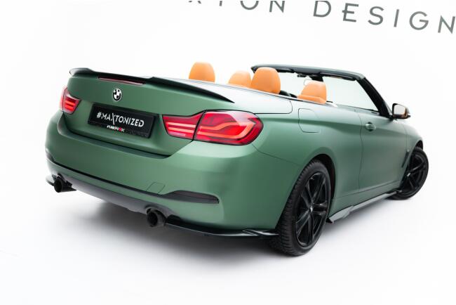 Maxton Design Diffusor Flaps für BMW 4er Cabrio / Coupe F33 / F32 Hochglanz schwarz
