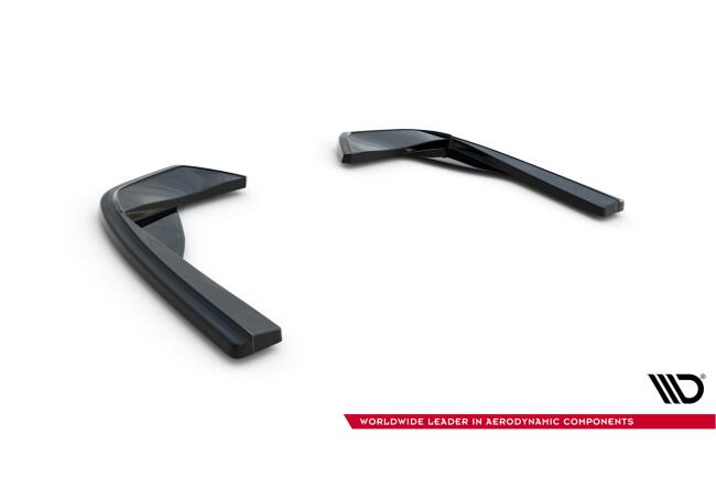 Maxton Design Diffusor Flaps für Mercedes C-Klasse AMG-Line Limousine W205 Hochglanz schwarz