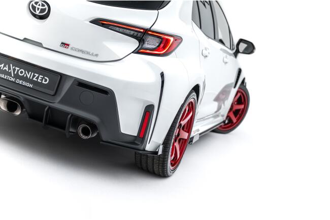 Maxton Design Diffusor Heck Flaps für Toyota GR Corolla Mk12 Hochglanz schwarz
