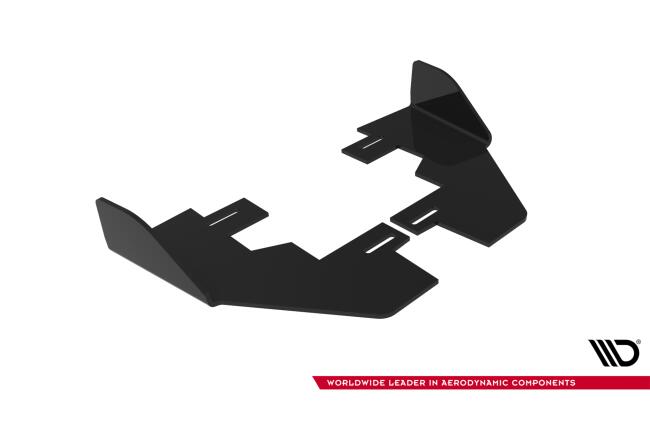 Maxton Design Diffusor Flaps V.2 für BMW 1er M-Paket F70 Hochglanz schwarz