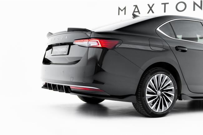 Maxton Design Diffusor Flaps V.2 für Skoda Superb Mk4 Hochglanz schwarz