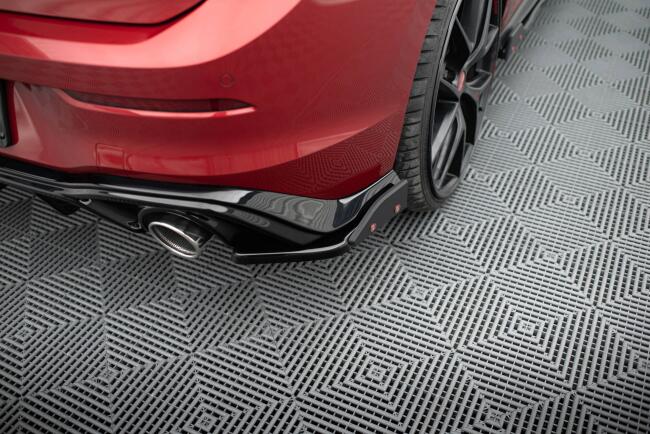 Maxton Design Diffusor Flaps V.2 mit Flaps für VW Golf 8 GTI / GTE Hochglanz schwarz