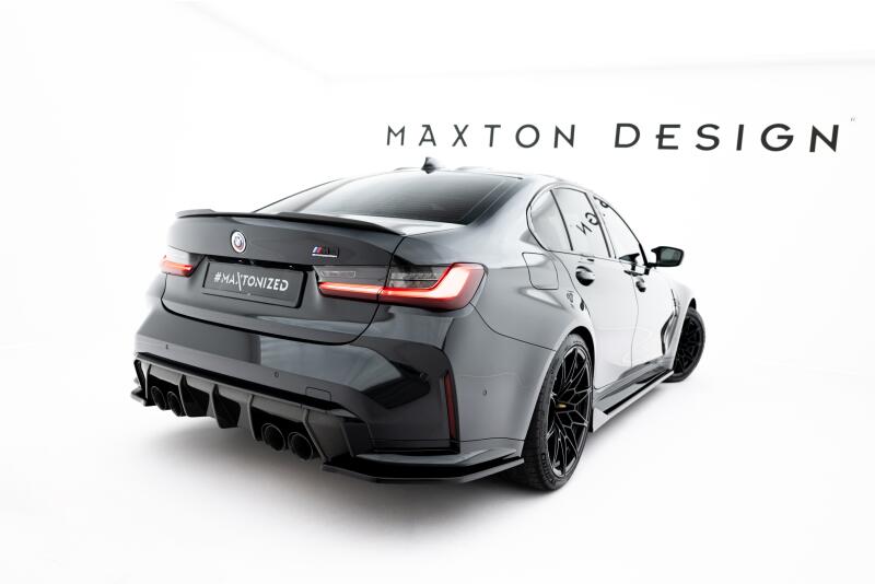 Maxton Design Diffusor Flaps V.3 für BMW M3 Limousine / Touring G80 / G81 Hochglanz schwarz
