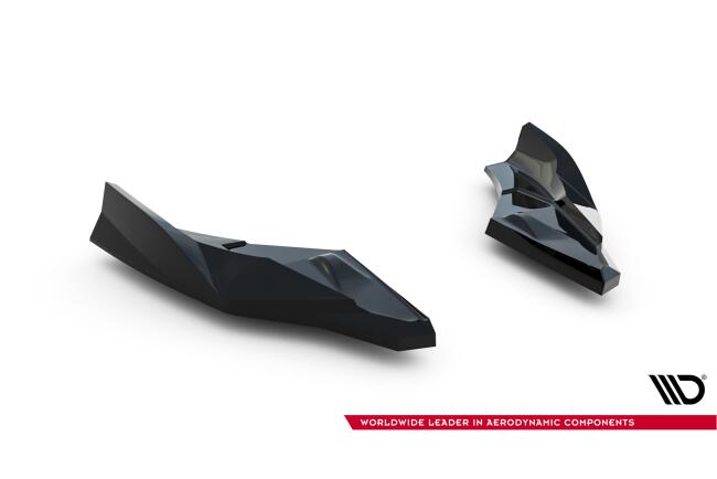 Maxton Design Diffusor Flaps V.4 für Audi S3 Sportback 8Y Facelift Hochglanz schwarz