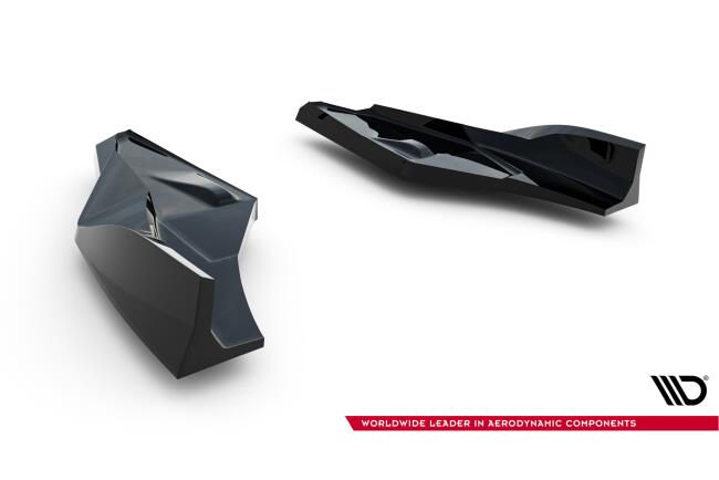 Maxton Design Diffusor Flaps V.4 für Audi S3 Sportback 8Y Facelift Hochglanz schwarz