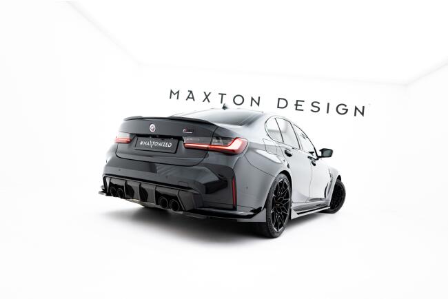 Maxton Design Diffusor Flaps V.5 für BMW M3 Limousine / Touring G80 / G81 Hochglanz schwarz