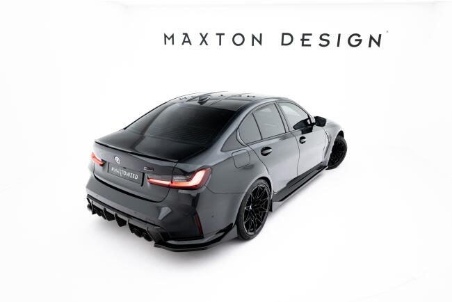 Maxton Design Diffusor Flaps V.5 für BMW M3 Limousine / Touring G80 / G81 Hochglanz schwarz