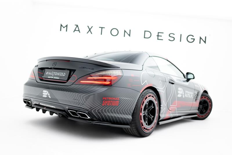 Maxton Design Heckdiffusor für Mercedes SL 63 AMG R231 Hochglanz schwarz
