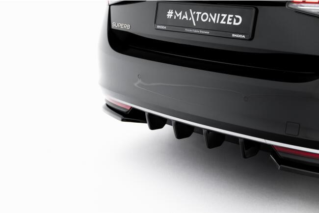 Maxton Design Heckdiffusor für Skoda Superb Mk4 Hochglanz schwarz