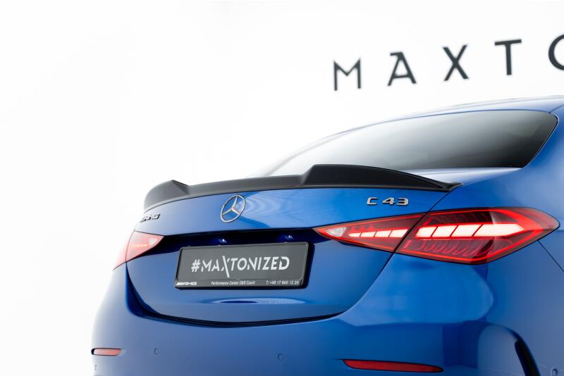 Maxton Design Heckspoiler 3D für Mercedes C 43 / AMG-Line Limousine W206 Hochglanz schwarz