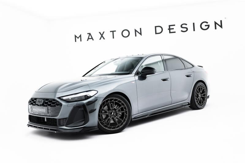 Maxton Design Seitenschweller (Paar) für Audi A5 S-Line / S5 Limousine / Avant B10 Hochglanz schwarz