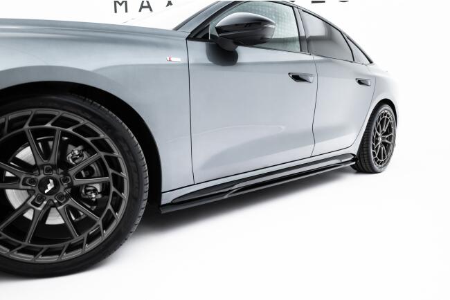 Maxton Design Seitenschweller (Paar) für Audi A5 S-Line / S5 Limousine / Avant B10 Hochglanz schwarz