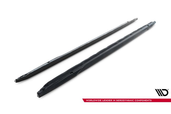 Maxton Design Seitenschweller (Paar) für Audi A5 S-Line / S5 Limousine / Avant B10 Hochglanz schwarz