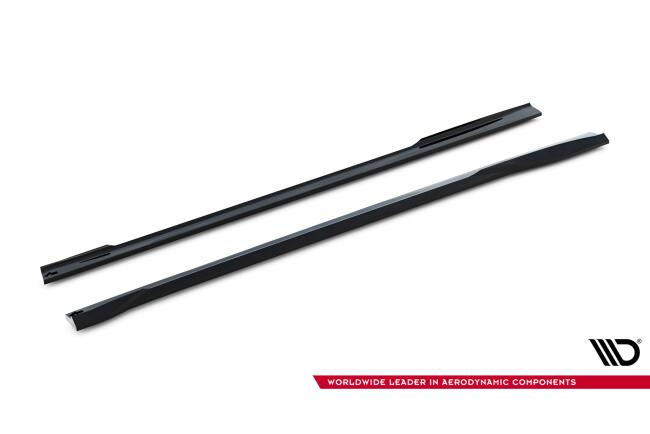 Maxton Design Seitenschweller (Paar) für BMW 4er Cabrio / Coupe F33 / F32 Hochglanz schwarz