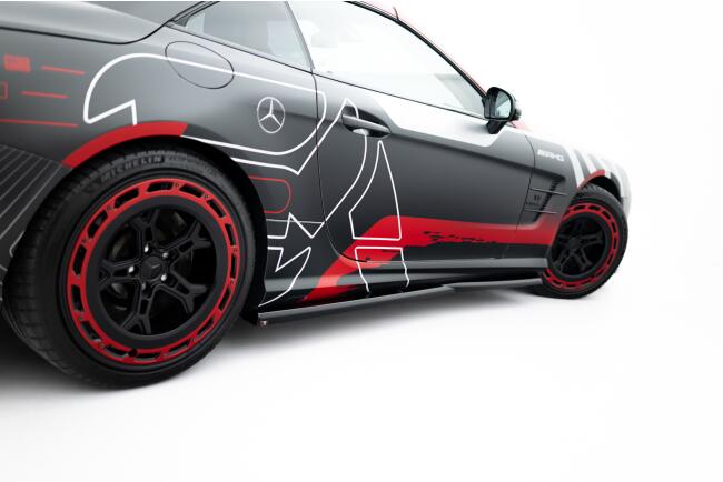 Maxton Design Seitenschweller (Paar) für Mercedes SL 63 AMG R231 Hochglanz schwarz