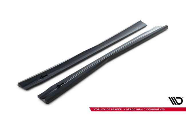 Maxton Design Seitenschweller (Paar) für Mercedes SL 63 AMG R231 Hochglanz schwarz