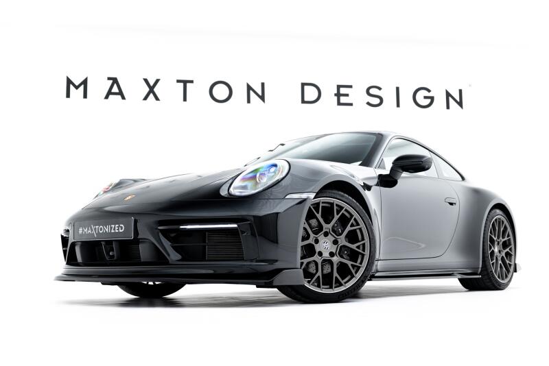 Maxton Design Seitenschweller (Paar) V.1 für Porsche 911 Carrera Sport Design 992 Hochglanz schwarz