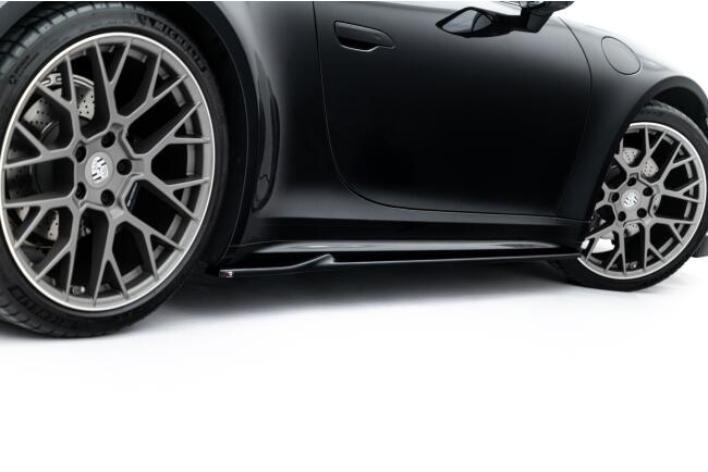 Maxton Design Seitenschweller (Paar) V.1 für Porsche 911 Carrera Sport Design 992 Hochglanz schwarz