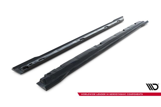 Maxton Design Seitenschweller (Paar) V.1 für Skoda Superb Mk4 Hochglanz schwarz