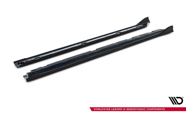 Maxton Design Seitenschweller (Paar) V.2 für Skoda Superb Mk4 Hochglanz schwarz