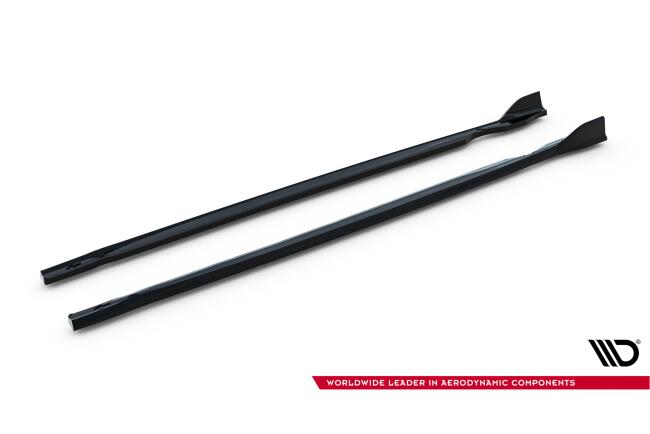 Maxton Design Seitenschweller (Paar) V.4 für VW Golf 8 R / Golf 8 R Facelift Hochglanz schwarz