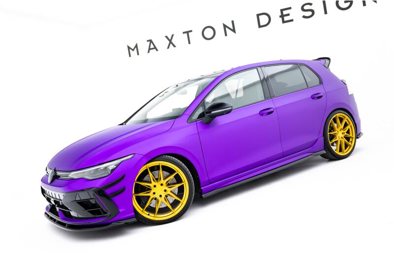 Maxton Design Seitenschweller (Paar) V.5 für VW Golf 8 R / Golf 8 R Facelift Hochglanz schwarz