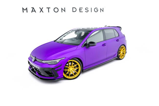 Maxton Design Seitenschweller (Paar) V.5 für VW Golf 8 R / Golf 8 R Facelift Hochglanz schwarz