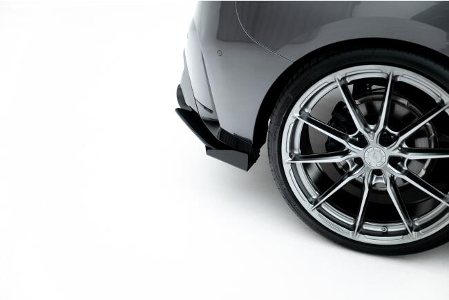 Maxton Design Street Pro Diffusor Flaps V.1 für BMW M135i F70 Schwarz matt mit Hochglanz Flaps